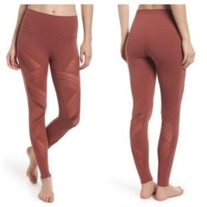 alo Yoga High-Waist Moto Mesh Leggings Dusty Rose Size S